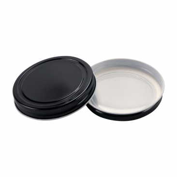 70mm Black Metal One Piece - 70-400 (fits 9oz jar)