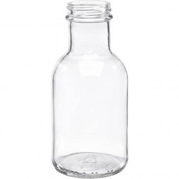 NMS 8 Ounce Glass Stout Sauce Bottle - No Lids - Case of 12