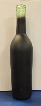 North Mountain Supply 750ml Glass Bordeaux Wine Bottle Flat-Bottomed Cork Finish Black Frosted