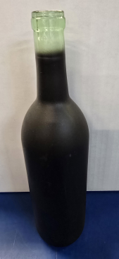 North Mountain Supply 750ml Glass Bordeaux Wine Bottle Flat-Bottomed Cork Finish Black Frosted