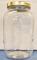 1 Gallon Glass Jar with Gold Metal Lug Lid