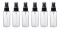 North Mountain Supply 2 Ounce Refillable Empty Plastic Bottle with Fine Mist Spray Nozzle - Pack of 6