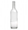 750 ml Clear Flat Bottom Bordeaux Screw Top Wine Bottles with 28mm Black Plastic Caps - Case of 12