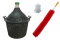 North Mountain Supply Narrow Mouth Glass Demijohn/Carboy with Plastic Basket - 15 Liter (Approx. 4 Gallons) - Includes Clip on Airlock, and Cleaning Brush