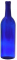 NMS 750ml Glass Bordeaux Wine Bottle Flat-Bottomed Cork Finish - Single Bottle - Cobalt Blue