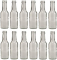 North Mountain Supply Clear Glass Woozy Sauce Bottles 5 Ounce case of 12 with Black Plastic lids