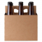 NMS 6 Pack 12oz Beer & Soda Bottle Carrier - Pack of 24 - Kraft Brown