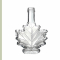 Maple Leaf Syrup Bottles with Tamper-Evident Plastic Lids [3.4 fl oz, 100 ml, Clear Glass, Gold Plastic Lids, Case of 24]
