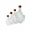 Maple Leaf Syrup Bottles Sampler Set with Tamper-Evident Plastic Lids [4 Bottle Set, 1.7 to 17 fl oz, Clear Glass, Gold Plastic Lids]