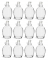 NMS 12 Ounce Glass Maple Syrup Bottles with Loop Handle & White Metal Lids - Case of 12