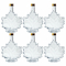 Maple Leaf Syrup Bottles with Metal Lids [8.5 fl oz, 250 ml, Clear Glass, Gold Metal Lids, Case of 6]