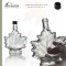 Maple Leaf Syrup Bottles with Metal Lids [8.5 fl oz, 250 ml, Clear Glass, Black Metal Lids, Case of 12]