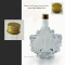 Maple Leaf Syrup Bottles with Metal Lids [8.5 fl oz, 250 ml, Clear Glass, Gold Metal Lids, Case of 6]