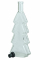 500ml Glass Christmas Tree Wine Bottle Cork Finish - Single Bottle with Black Tasting Cork - Clear