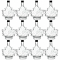 Maple Leaf Syrup Bottles with Metal Lids [8.5 fl oz, 250 ml, Clear Glass, Black Metal Lids, Case of 12]