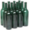 North Mountain Supply 750ml Glass Bordeaux Wine Bottle Flat-Bottomed Cork Finish - Case of 12 - Limited Edition Blue Green