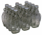 NMS 8 Ounce Glass Maple Syrup Bottles with Loop Handle & White Metal Lids & Shrink Bands - Case of 12