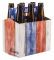 NMS 6 Pack 12oz Beer & Soda Bottle Carrier - Weathered Boards American Flag - Pack of 20