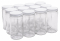 NMS 12 Ounce Glass Tall Straight Sided Mason Canning Jars - With 63mm White Metal Lids - Case of 12