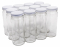 NMS 16 Ounce Glass Tall Straight Sided Mason Canning Jars - With 63mm White Metal Lids - Case of 12