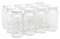NMS 24 Ounce Glass Tall Straight Sided Mason Canning Jars - With 63mm White Metal Lids - Case of 12