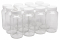 NMS 24 Ounce Glass Tall Straight Sided Mason Canning Jars - With 63mm White Plastic Sifter Lids - Case of 12