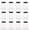 NMS 12 Ounce Glass Regular Mouth Mason Canning Jars - Case of 12 - With Black Lids