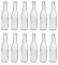 NMS Clear Glass Woozy Sauce Bottles 12 Ounce - Case of 12 - No Lids