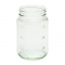 NMS 16 Ounce Glass Square Regular Mouth Mason Canning Jars - With Black Plastic Lids - Case of 12