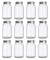 NMS 32 Ounce Glass Regular Mouth Mason Canning Jars - Case of 12 - With Silver Lids