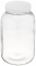 NMS 1 Gallon Glass Wide-Mouth Fermentation/Canning Jar With 110mm White Plastic Lid