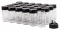 NMS 4 Ounce Glass Smooth Sided Canning Jars - Case of 24 - With 48mm Black Sift Caps