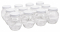 NMS 12 Ounce 63mm Mouth Glass Globe Canning Jars - With White Metal Lids - Case of 12