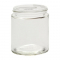 NMS 6.5 Ounce Glass Straight Sided Mason Canning Jars - With 63mm Black Plastic Lids - Case of 12