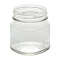 NMS 8 Ounce Glass Square Regular Mouth Mason Canning Jars - With Safety Button Lids - Case of 12 (Black Plastic Lids)