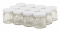 NMS 1.5 Ounce (45ml) 12 Sided Glass Spice/Canning Jars 43 Lug - Case of 12 - With White Lids