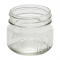 NMS 4 Ounce Glass Regular Mouth Square Mason Canning Jars - With Lids - Case of 12 (Black Plastic Lids)