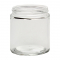 NMS 4 Ounce Glass Straight Sided Mason Canning Jars - With 58mm Lids - Case of 24 (Clear Glass White Lids)