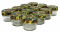 NMS 4 Ounce Glass Regular Mouth Mason Canning Jars - Case of 12 - With Camo Lids