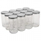 NMS 32 Ounce Glass Quart Straight Sided Wide Mouth Canning Jars - With Silver Metal Lids - Case of 12