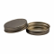 North Mountain Supply Regular Mouth Metal One Piece Mason Jar Unlined Lids - Flat Top - Antique Gold