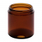 NMS 4 Ounce Glass Straight Sided Mason Canning Jars - With 58mm Lids - Case of 24 (Amber Glass Black Lids)