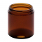 NMS 4 Ounce Glass Straight Sided Mason Canning Jars - With 58mm Lids - Case of 24 (Amber Glass Gold Lids)