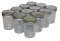 NMS 8 Ounce Glass Regular Mouth Tapered Canning Jars - Case of 12 - With Silver Lids