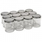 NMS 9 Ounce Glass Straight Sided Mason Canning Jars - With 70mm Silver Metal Lids - Case of 12