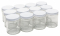 NMS 9 Ounce Glass Straight Sided Mason Canning Jars - With 70mm White Metal Lids - Case of 12