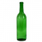 NMS 750ml Glass Bordeaux Wine Bottle Flat-Bottomed Cork Finish - Case of 12 - Emerald Green