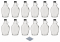 NMS 8 Ounce Glass Maple Syrup Bottles with Loop Handle & Black Metal Lids & Shrink Bands - Case of 12
